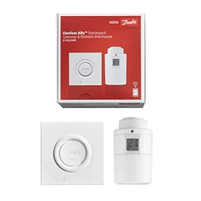 Abbildung von Danfoss Ally, 2400 MHz, 0 30 m, 10 55 C, Amazon Alexa &amp; Google Assistant, Kabellos, Weiß