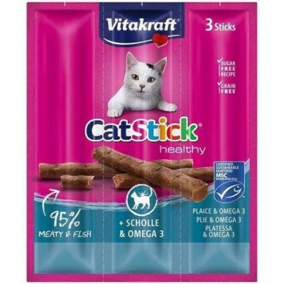 Abbildung von Vitakraft Cat Stick Mini 3 Stck Katzensnack Scholle&amp;Omega...