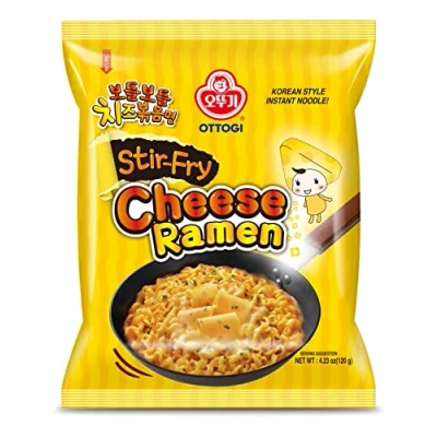 Abbildung von Ottogi Bratkäse Ramen, Instant Nudel im koreanischen Stil, reichhaltiger Geschmack mit herzhaftem Käse (120 g) 4 Stück