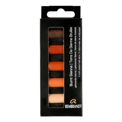 Abbildung von Rembrandt Soft Pastel Set Burnt Sienna 5 halbe Pastelle