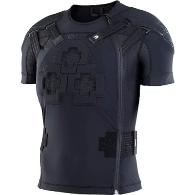 Abbildung von EVOC PROTECTOR JACKET PRO Protektorenjacke (LITESHIELD FLEX Brust , Schulter und Rückenprotektoren, 3D Belüftung, nachhaltige Herstellung aus recyceltem MIPAN(R) Nylon, Größe: XL), Schwarz
