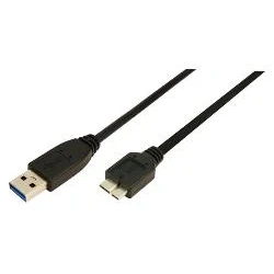 Abbildung von USB 3.0 Anschluss A B Micro 2x Stecker 3,00 Meter