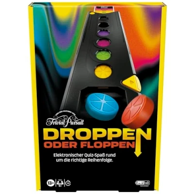 Abbildung von Hasbro Spiel Trivial Pursuit, Droppen oder Floppen, Quizspiel