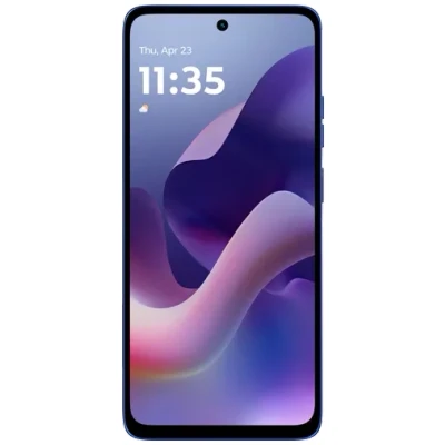 Abbildung von Motorola Moto G56 5G (8/256 GB, Kamera 50 MP + Flimmerschutzsensor, Display 6,72 Zoll FHD+ 120 Hz, Akku 5200 mAh, MediaTek Dimensity 7060, Android 15), PANTONE Dazzling Blue