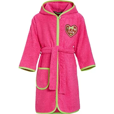 Abbildung von Playshoes Mädchen Frottee Sweety Bademantel, Rosa (Pink 18), 86