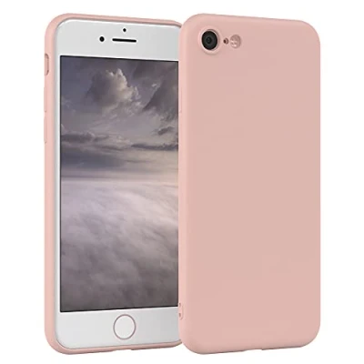 Abbildung von EAZY Case Silikonhülle für iPhone SE 2022 / 2020, 7/8 Hülle Silikon Altrosa weich stoßfeste Handyhülle Schutzhülle mit Kameraschutz Dünn Premium Schutz Cover Bumper Pastell Rosa