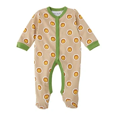 Abbildung von Bio Baby Schlafanzug 100% Baumwolle (kbA) GOTS zertifiziert, Löwe, 74/80