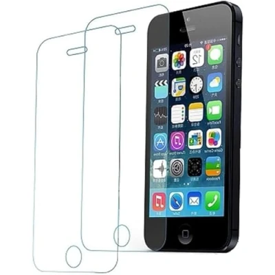 Abbildung von Cracksin Panzerfolie kompatibel mit iPhone SE 2016 [2 Stück] Displayschutzfolie,Schutzfolie [kein Glas] 100% Fingerabdrucksensor Nano Glas 9H
