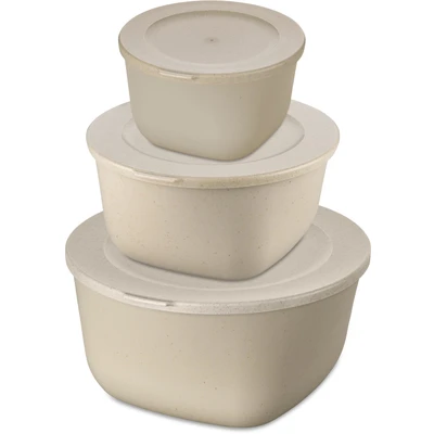 Abbildung von KOZIOL Frischhaltedose &quot;CONNECT BOX SET STOCKHOLM&quot;, (Set, 3 tlg., 3er Set), spülmaschinengeeignet+Mikrowellen ,melaminfrei, 1, 2, 4 Liter