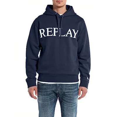 Abbildung von Replay Kapuzenpullover, Herren, Größe: Large, Blue