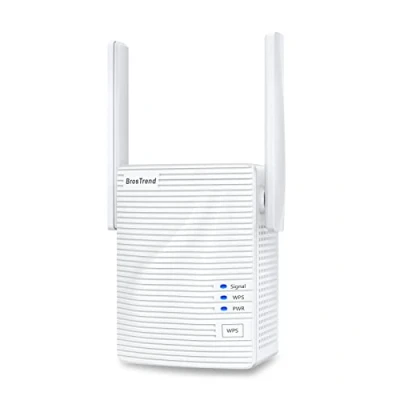 Abbildung von BrosTrend 1200 Mbit/s WLAN Repeater, AC1200 Dual Verstärker WiFi, WPS Einfache Einrichtung, LAN Port, Funktioniert mit Allen Routern (Unterstützt Telekom Magenta Entertain TV/Router Nicht)