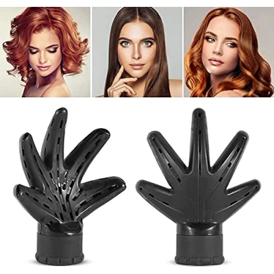 Abbildung von Diffusor für Haartrockner, Handform Diffusor, Universal geeignet Haarstyling Werkzeuge, Schwarz