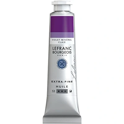 Abbildung von Lefranc Bourgeois 405073 extra feine Ölfarbe in Künstlerqualität aus hochwertigen Pigmenten, lebendige Farben, hohe Lichtechtheit, 40ml Tube Mineralviolett Hell