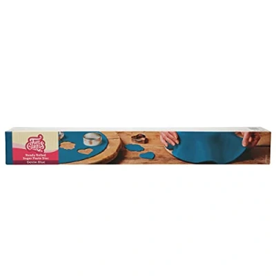 Abbildung von FunCakes Ausgerollte Rollfondant Disc Demin Blue: Köstliches Vanille Aroma, bereits gerollt, einfach zu verwenden, perfekt für die Kuchendekoration, 430 g
