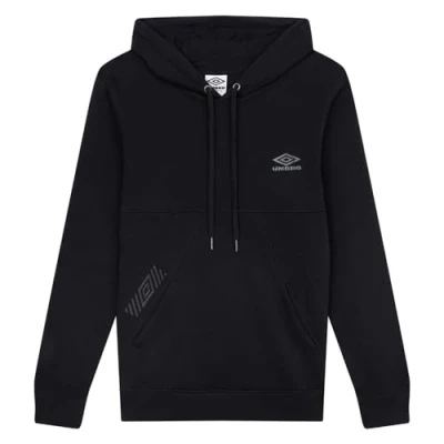 Abbildung von Umbro Herren City Silo Horizon Hood Kapuzen Sweatshirt, Schwarz/Woodland Grey, L