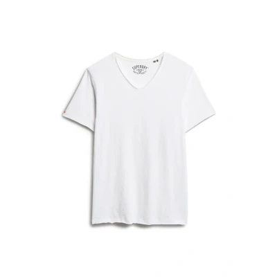 Abbildung von Superdry, T.Shirt RAW Edge SLUB V T Shirt, M1012077A, Optic, XL, Man, Adulto