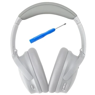 Abbildung von AHG QC35 ii Kopfband/QC35 Kopfbandpolster Kissen Set Kompatibel mit Bose QuietComfort 35 / Kopfhörern (Grau). Hochwertiges Kopfband Design, nahtlose Selbstmontage, überlegener Komfort und