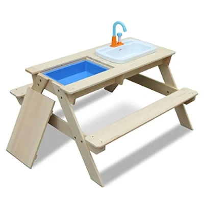 Abbildung von Coemo Garten Kindersitzgruppe, (Set, 1 tlg), Kindersitzgruppe und Sand Wasserspieltisch in einem! Picknicktisch