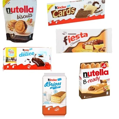 Abbildung von 6x Ferrero Fiesta kekse Kuchen riegel schokolade Kakao und Orangengeschmack, 360g + Italian Gourmet Polpa 400g