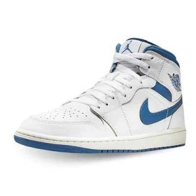 Abbildung von Jordan AIR 1 MID SE Sneaker high, Herren, Größe: 44.5, White/industrial blue/sail Leder