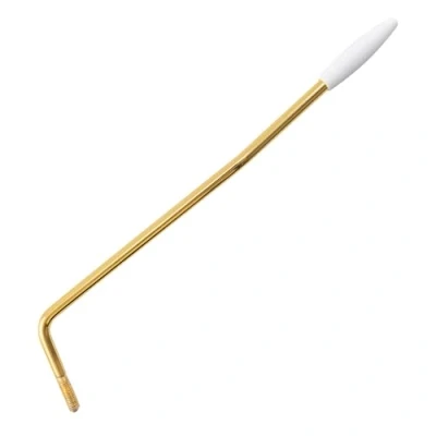 Abbildung von Wilkinson Stahl 5mm Gewinde Tremolo Arm Hebel Whammy Bar für Fender Mexico Strat E Gitarre, Gold Weißer Kappe