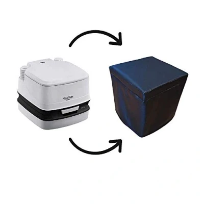 Abbildung von ATOTOP Funda Cubre Polipiel para Y Schutzhülle aus schwarzem Kunstleder für Thetford Porta Potti 165 und 365, Fiamma BI Pot 39 Dometic 15L 976, M