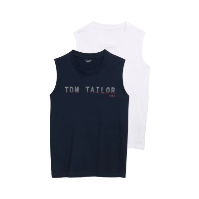 Abbildung von TOM TAILOR T Shirt (Packung, 2 tlg) mit Logo Print