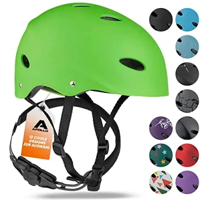 Abbildung von Apollo Kinderhelm Größenverstellbarer Schutzhelm Skatehelm mit, größenverstellbar