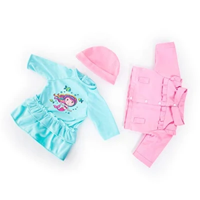 Abbildung von Bayer Puppenkleidung Kleid/Jacke blau 46 cm (Set, 3 tlg)