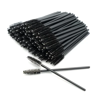 Abbildung von AIYONG 100 Stück Einweg Wimpernbürste, Wimpernbürstchen Wimpern Applikator Bürste für Mascara, Wimpernverlängerung,Einweg Wimpernbürste Augenbrauenbürstchen,Augen Make Up Tools (Black)