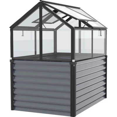 Abbildung von Vitavia Hochbeet &quot;Zola&quot;, BxTxH: 89x127x135 cm, ESG, granit/schwarz