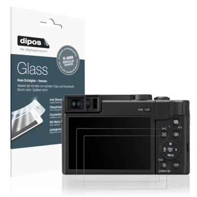 Abbildung von dipos I 2x Displayschutz 9H matt kompatibel mit Leica D Lux 8 Schutzfolie Anti Shock Folie
