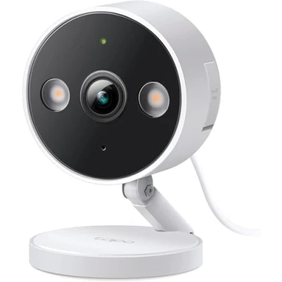 Abbildung von TP Link Tapo C120 Überwachungskamera innen &amp; außen,Magnetische Basis,2K Auflösung, Eingebaute Duale Spotlights,bis zu 512 GB lokaler Speicher auf SD Karte, IP66,kompatibel mit Alexa Google Assistant