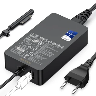 Abbildung von Surface Ladekabel 102W 15V 6.33A Microsoft Ladegerät Netzteil für Book 2/Book 3/1, Laptop Studio 2/1, Windows Pro 11/10/9/8/7/6/5/4, 7/6/5/4/3, Go/Tablet