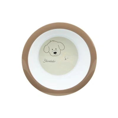 Abbildung von Sterntaler Schale Bauernhof Schüssel mit rutschfestem Sockel für Baby und Kinder Müslischale robust lebensmittelecht, Kindergeschirr, beige