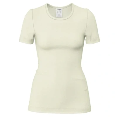 Abbildung von HERMKO Unterhemd 40800 Damen kurzarm mit Rundhals Ausschnitt aus Wolle/Tencel