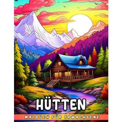 Abbildung von Hütten Malbuch für Erwachsene: mit 30 bezaubernden Innenraum Illustrationen Kinder, perfekt als Scherzgeschenke, Wichtelgeschenke, Geburtstage und zur Stressbewältigung.