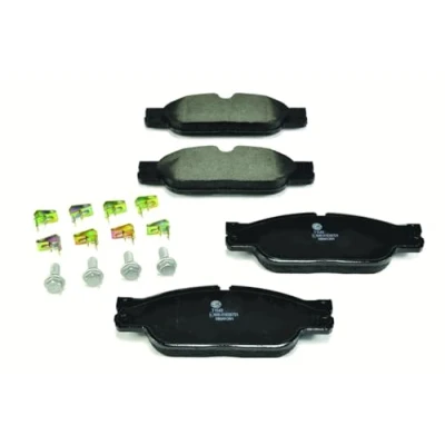 Abbildung von HELLA 8DB 355 012 251 Bremsbelagsatz für Verschleißwarnanzeiger vorbereitet mit Bremssattelschrauben Zubehör JAGUAR: S Type, XJ Limousine