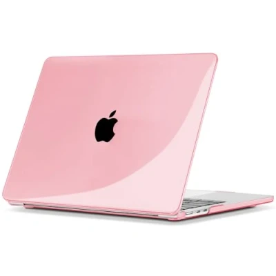 Abbildung von TECOOL Hülle Kompatibel mit MacBook Air 13.6 Zoll M3 M2 2024 A3113 u. 2022 A2681, Ultradünne Hartschale Schutzhülle Case, Kristall Fuchsie