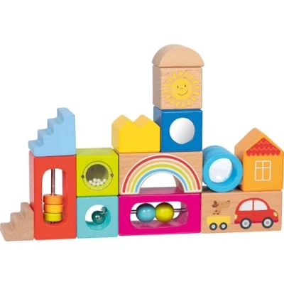 Abbildung von goki Entdeckerbausteine Holzbaukasten, (packung, 14 St., im kasten), bieten mehr als nur das klassische Bauen mit Blöcken