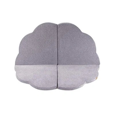 Abbildung von MEOWBABY 100x100cm Rund Spielmatte mit Volant für Kinder Bodenmatratze Baby Kinderteppich Kinderzimmer Spielteppich Spielzelte Matte Spielmatratze Made in EU Hellrosa
