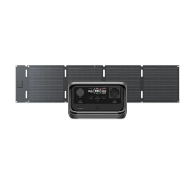Abbildung von ECOFLOW River 3 Plus Tragbare Powerstation mit 60 W Solarpanel, 286 Wh LFP Batterie, bis zu 1 200 Leistung, Solargenerator für Outdoor, Camping, RV, Reise (Generalüberholt)