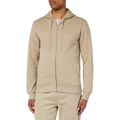 Abbildung von GANT Tonal Archive Shield Sweatjacke, Herren, Größe: XXL, Concrete beige