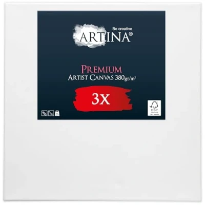 Abbildung von Artina Leinwand Premium, Keilrahmen 3er Set 40x40cm