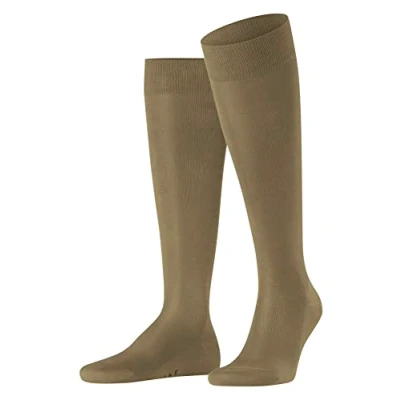 Abbildung von FALKE Herren Kniestrümpfe Tiago M KH nachhaltige Fil D&#039;Ecosse Baumwolle lang einfarbig 1 Paar, Beige (Laurel 7544) neu umweltfreundlich, 43 44