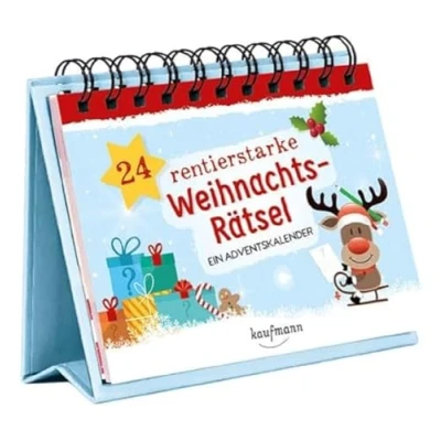 Abbildung von 24 rentierstarke Weihnachtsrätsel. Ein Adventskalender (Adventskalender für Erwachsene: Aufstell Buch mit Rätseln, Band 2)