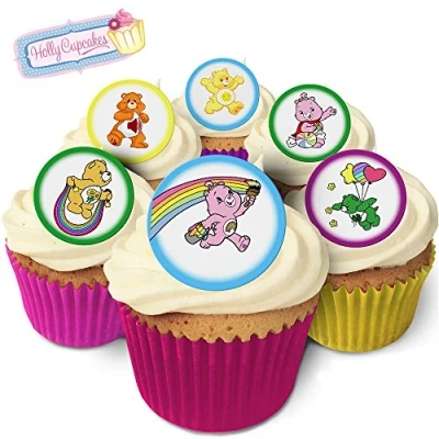 Abbildung von Holly Cupcakes 24 Essbare Kuchendekorationen: Designs inspiriert von Die Glücksbärchis/ 24&quot;Carebears