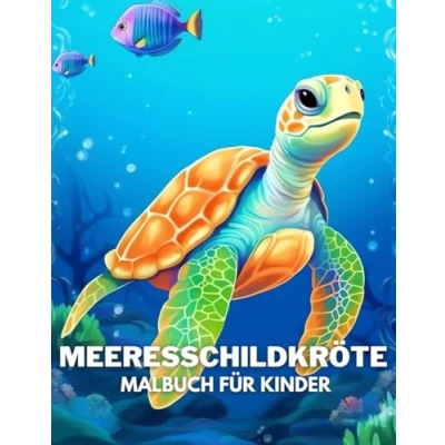 Abbildung von Meeresschildkröte Malbuch für Kinder: +40 lustige und einfache Zeichnungen von niedlichen zum Ausmalen Kinder, Jungen ... Stressabbau Entspannung lieben