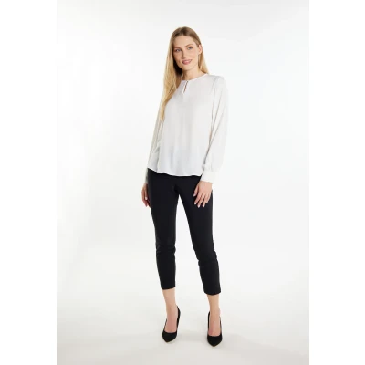 Abbildung von DREIMASTER Klassik Damen Langarmbluse S / Off White 97% Polyester 3% Elasthan