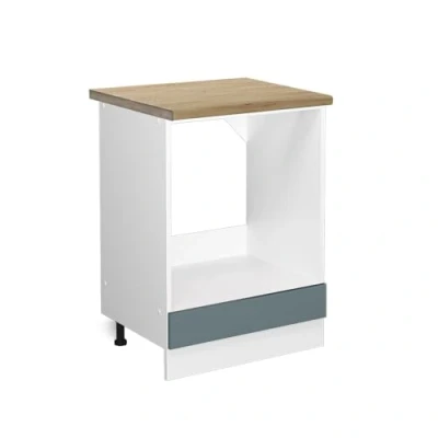 Abbildung von Vicco Herdumbauschrank R Line, Blau Grau/Weiß, 60 cm, AP Eiche